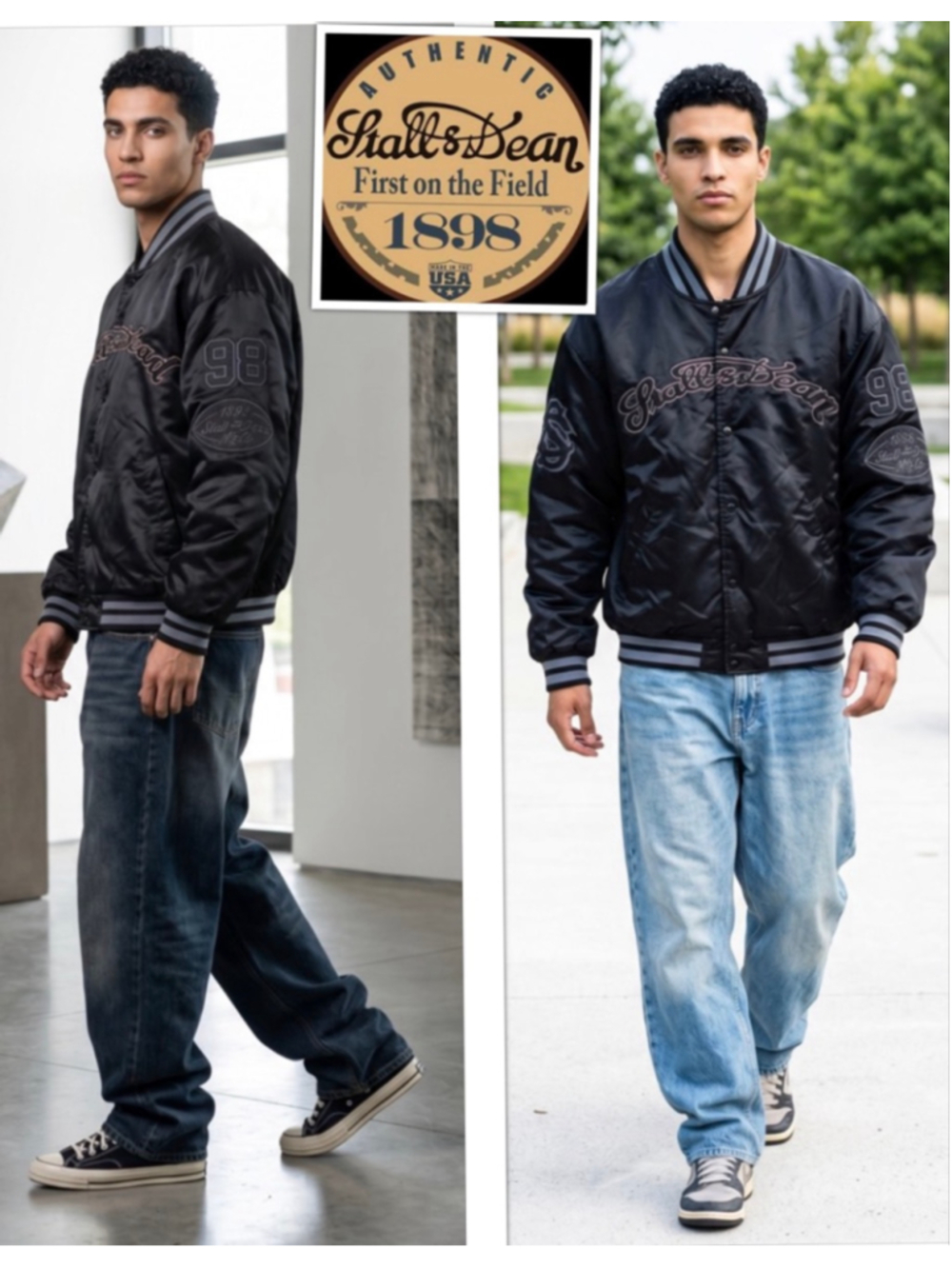 RARE Vintage Stalls & Dean 90’s Y2K Streetwear Varsity Bomber Jacket Men’s 3XL